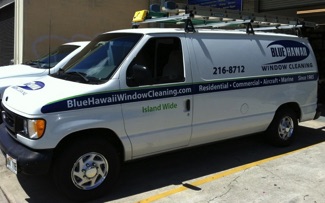 Blue Hawaii Window Cleaning Business Van